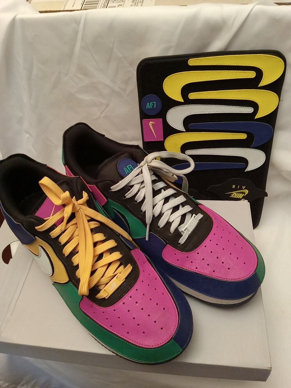 Nike Air Force 1/1 Mens Size 13 DB2576-001 Black Multi-Color IN BOX